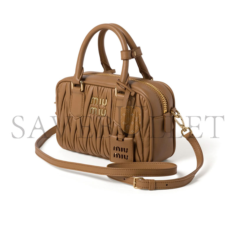 MIU MIU ARCADIE MATE LASSÉ HANDBAG 5BB123 (19*13*6cm)